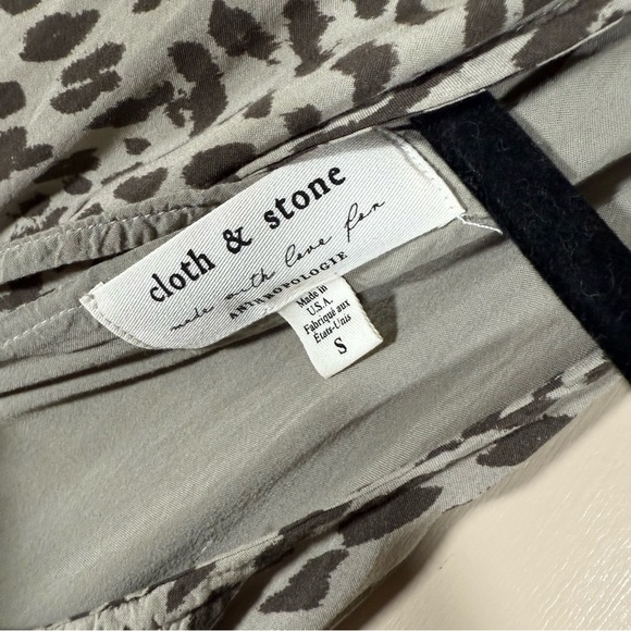 Anthropologie Cloth&Stone Cheetah Halter Mini Dress size Small - Picture 4 of 7